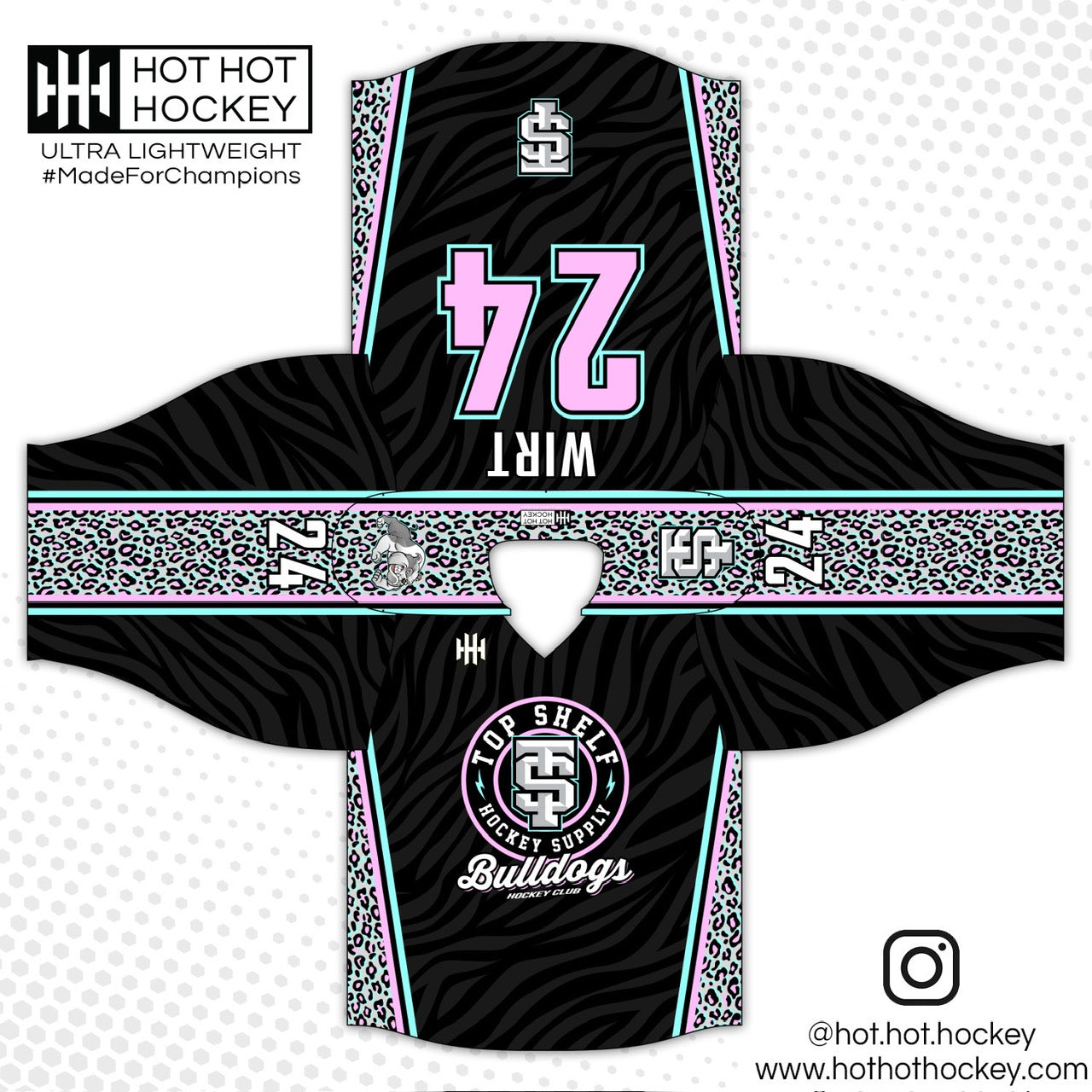 TOP SHELF LADY BULLDOGS JERSEY KIT