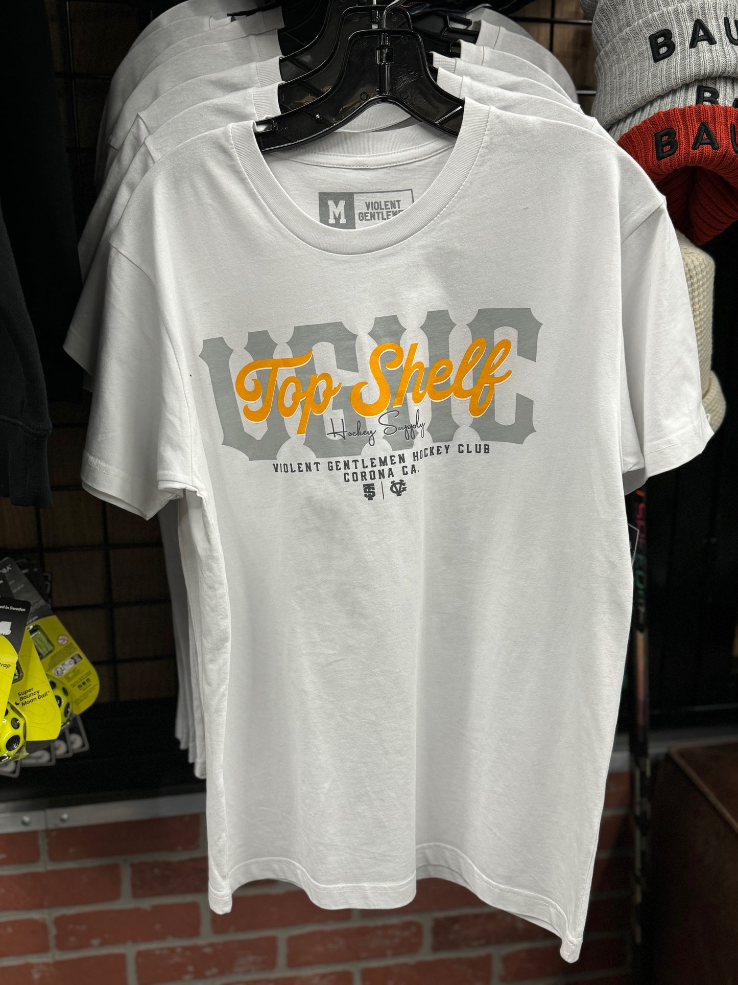 VG X TOP SHELF WHITE T-SHIRT